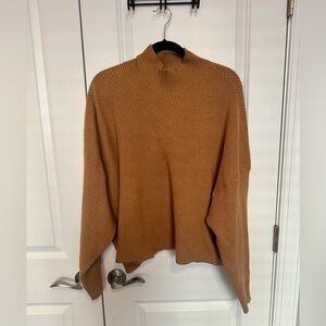 Anthropologie Camel Cowl Neck Sweater